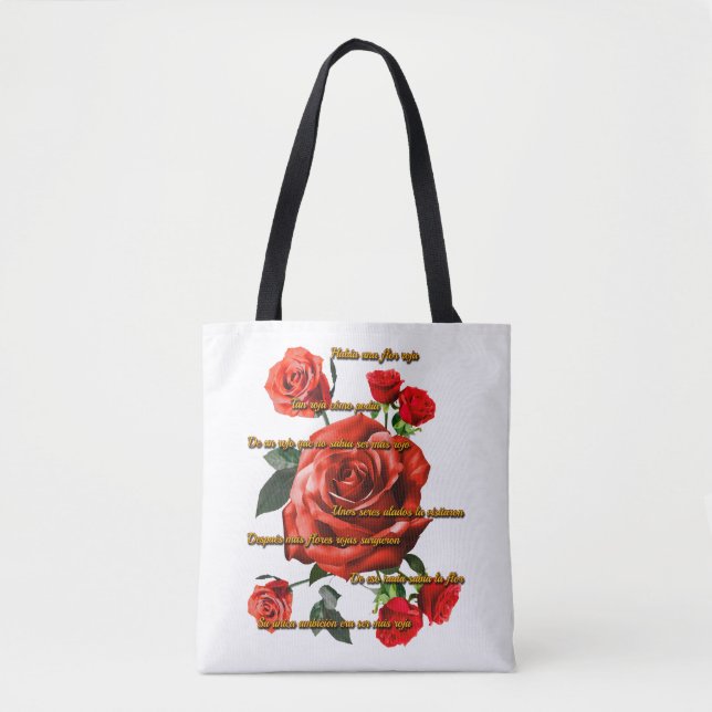 Bolsa Tote Bolso Rosas Rojas (Frente)