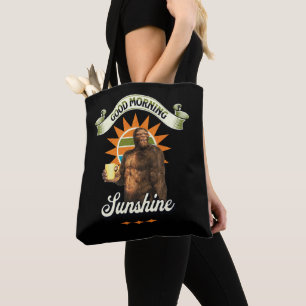 Bolsa Tote Bom Dia Sol Bigfoot Bebendo Café