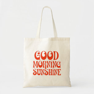 Bolsa Tote Bom dia Sunshine Retro Decor Impressão