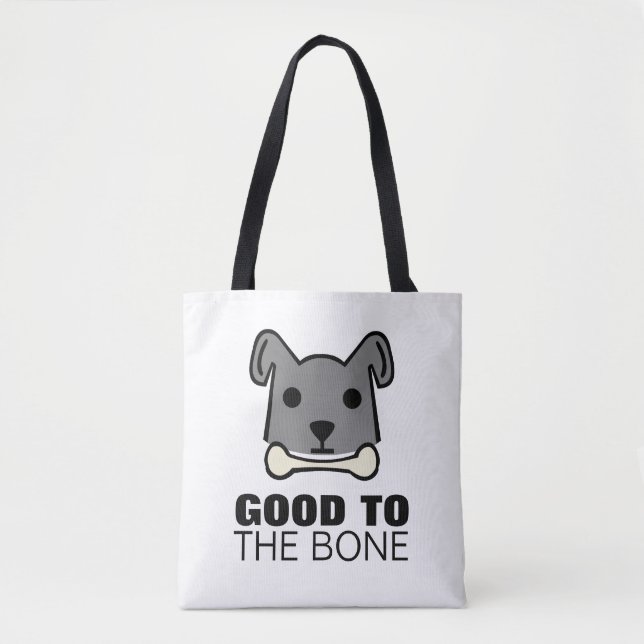 Bolsa Tote Bom para o Osso, Cão (Frente)