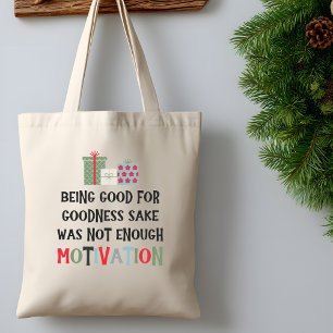 Bolsa Tote Bom Por Bondade Piada Colorido Natal