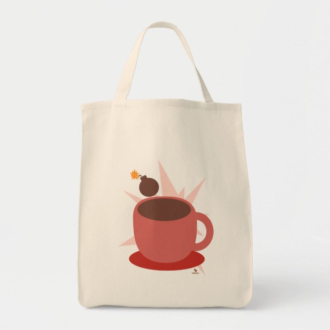 Bolsa Tote Bomba de cacau Chocolate Quente Sapo Engraçado (Frente)