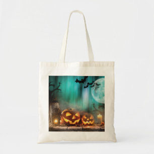 Bolsa Tote Bombas e morcegos de Halloween