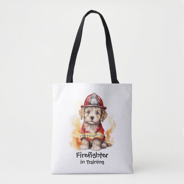 Bolsa Tote Bombeiro Cachorro Cachorro Ensina Bombeiro em Trei (Frente)