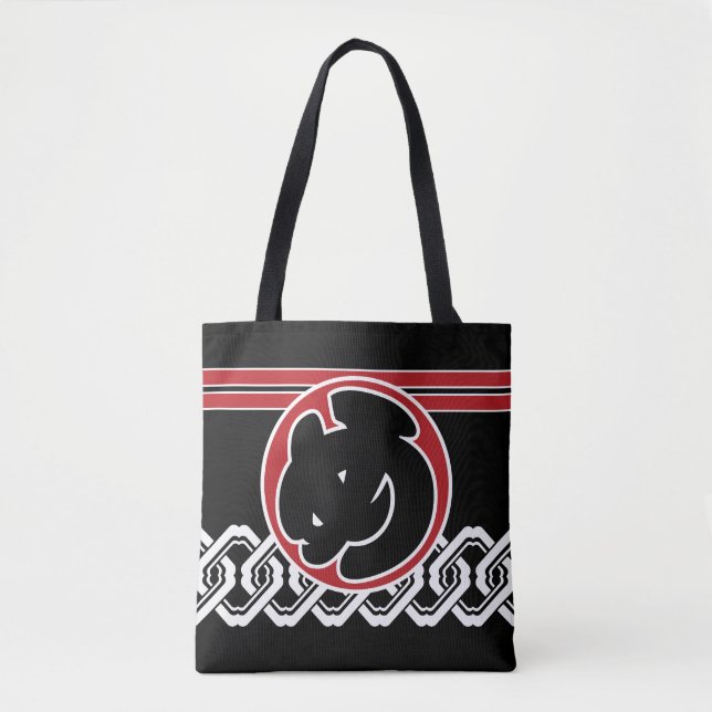 Bolsa Tote Bombeiro Feliz - Design de Símbolo Edo-Era (Frente)