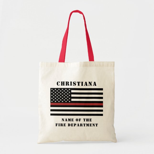 Bolsa Tote Bombeiro Personalizado - Thin Red Fire (Frente)