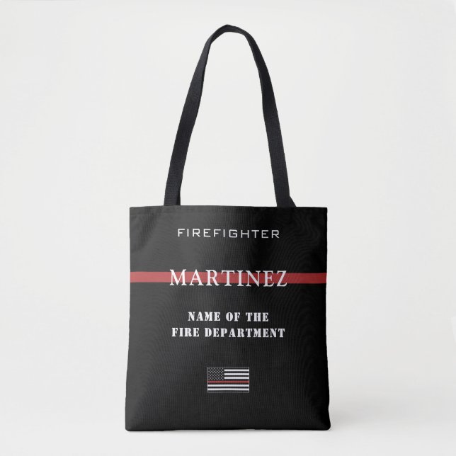 Bolsa Tote Bombeiro Personalizado - Thin Red Fire (Frente)