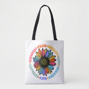 Bolsa Tote Bondade Paz Igualdade Amor Esperança Diversidade H