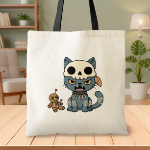 Bolsa Tote Boneca Vodu de Gato Bruxa