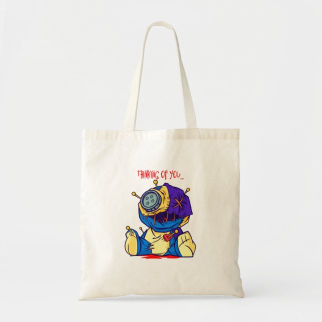 Bolsa Tote Boneca Voodoo - PENSANDO EM VOCÊ (Frente)