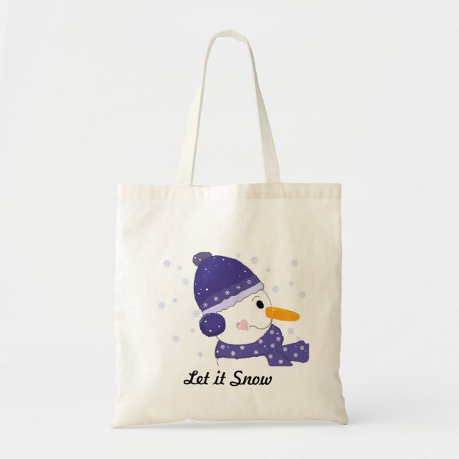 Bolsa Tote Boneco de Neve - Deixe Nevar (Frente)