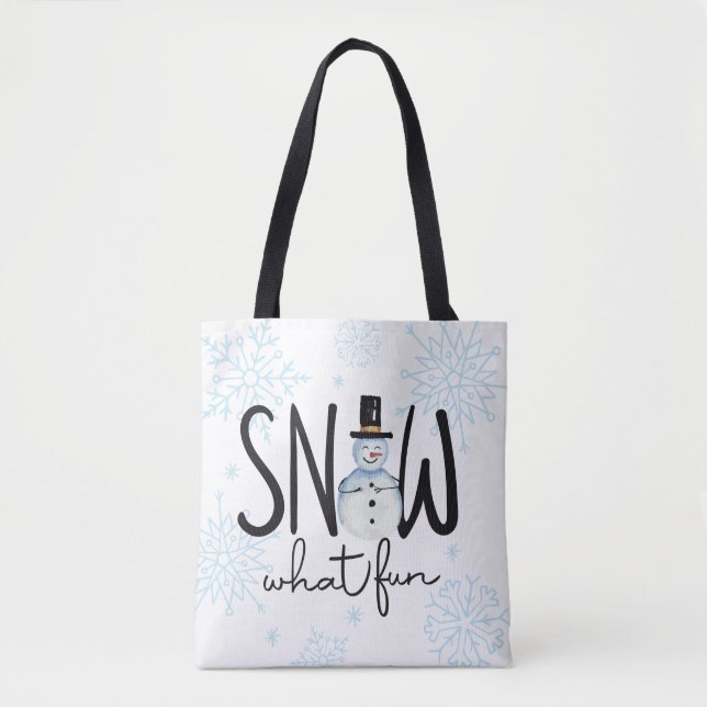 Bolsa Tote Boneco de Neve Que Diversão (Frente)