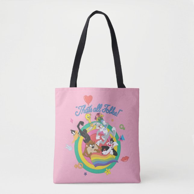 Bolsa Tote BONEY TUNES™ - Isso é tudo, pessoal! Pride Bullsey (Frente)
