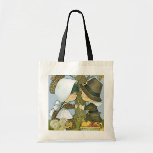 Bolsa Tote Bonita Ação de Graças Peregrino Deseja