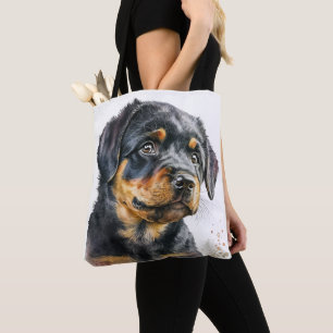 BOLSA TOTE BONITA COR DA ÁGUA ROTTWEILER BOMBA