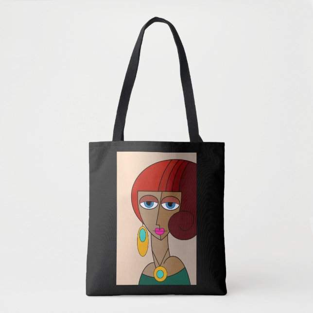 Bolsa Tote Bonita Cubismo Das Mulheres Ruivas (Frente)