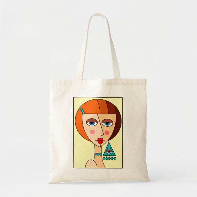 Bolsa Tote Bonita Cubismo Das Mulheres Ruivas (Frente)