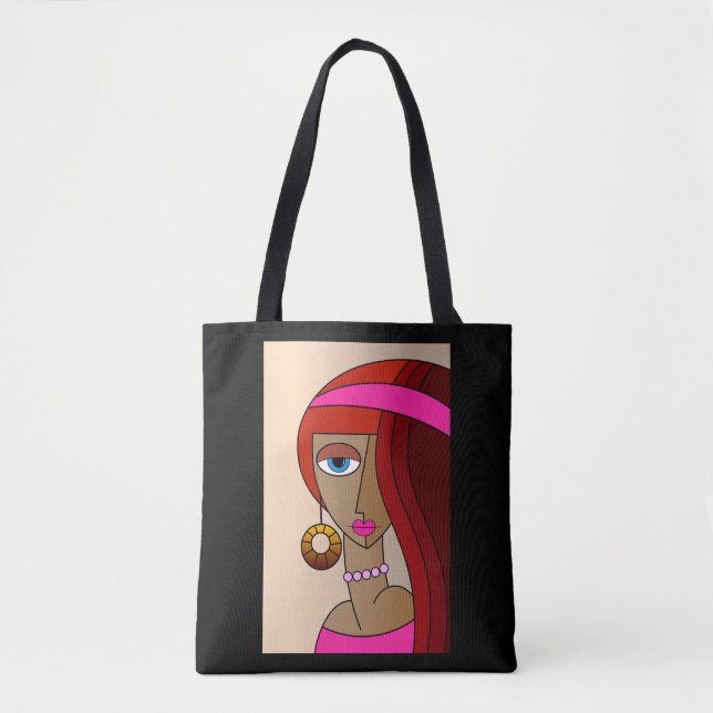 Bolsa Tote Bonita Cubismo Das Mulheres Ruivas (Frente)