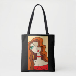 Bolsa Tote Bonita Cubismo Das Mulheres Ruivas