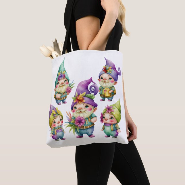 BOLSA TOTE BONITA E COROSA MARDI GRAS GNOMES (Close Up)