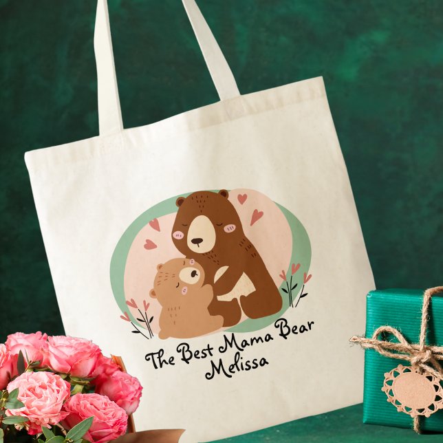 Bolsa Tote Bonita e Engraçada, Melhor Urso Da Mãe (Criador carregado)