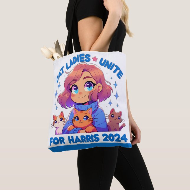 Bolsa Tote Bonita Engraçada Menina Infantil Lady Unite Harris (Close Up)