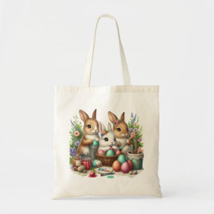 Bolsa Tote Bonita, festa de pintura de coelho da Páscoa/Prima