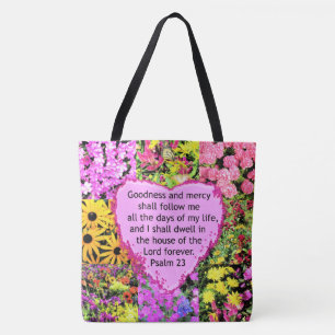 BOLSA TOTE BONITA FLORAL PSALM 23 DESIGN
