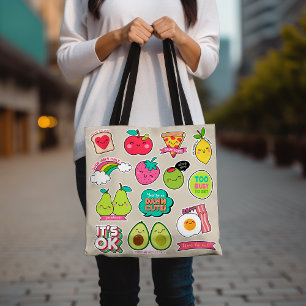 Bolsa Tote Bonita Fruta e Comida do Avocado