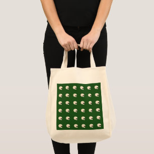 Bolsa Tote Bonita Halloween de Kawaii Bolinhas de crânio verd