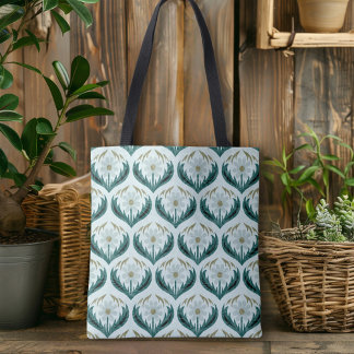 Bolsa Tote Bonita margarida verde da casa de energia fluoresc