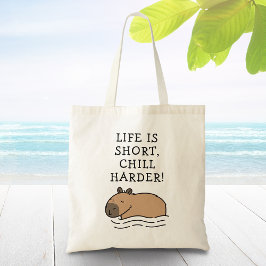Bolsa Tote Bonita Natação Capybara Funny Citação Personalizad