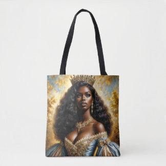 Bolsa Tote Bonita Rainha Escura Vestindo Coroa