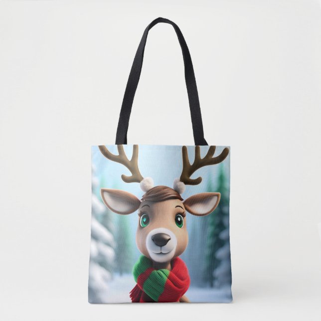 Bolsa Tote Bonita Reindeer (Frente)