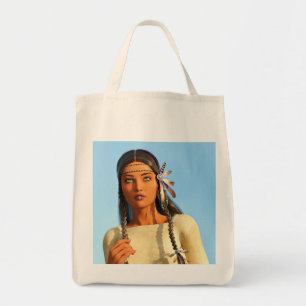 Bolsa Tote Bonita roupa de Indígenas de mulher nativa america