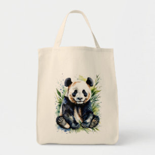 Bolsa Tote Bonita Watercolor Panda Bear
