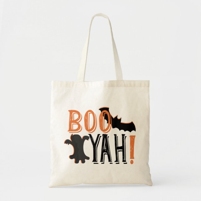 Bolsa Tote bonitinho de halloween (Frente)