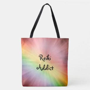 Bolsa Tote Bonito arco-íris Reiki Addict design