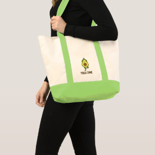 Bolsa Tote Bonito Avocado Fazendo Yoga Sticker