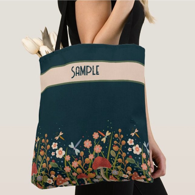 Bolsa Tote Bonito Boho Wildflower Diversão Personalizada Insp (Criador carregado)