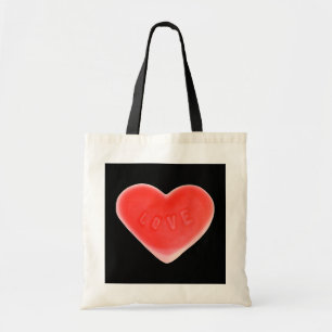 Bolsa Tote Bonito coração Preto para o saco