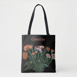 Bolsa Tote Bonito Cottagecore Boho Spring Flowers+ Name