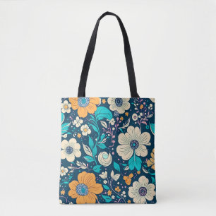 Bolsa Tote Bonito E Belo Padrão Floral E Invisível