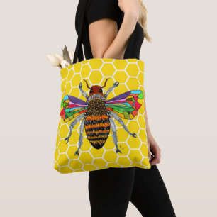 Bolsa Tote Bonito e colorido Bumble a sacola da abelha