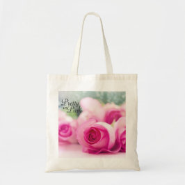 Bolsa Tote Bonito em Rosas Rosa