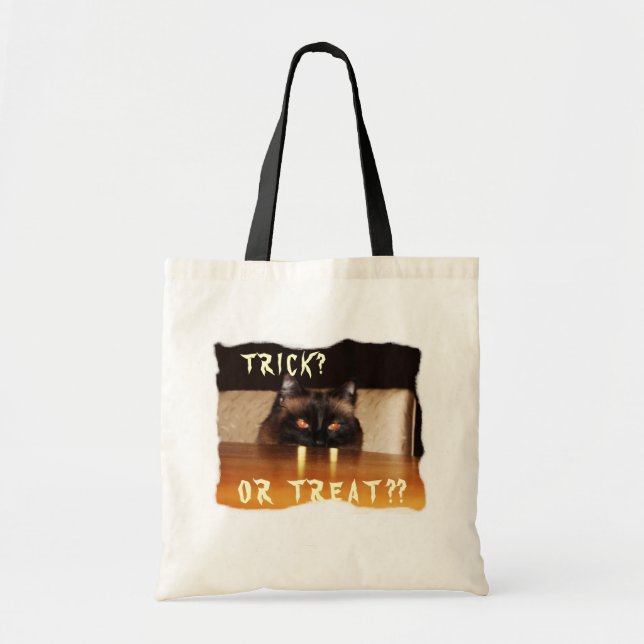 Bolsa Tote Bonito, engraçado, gato do vampiro (Frente)