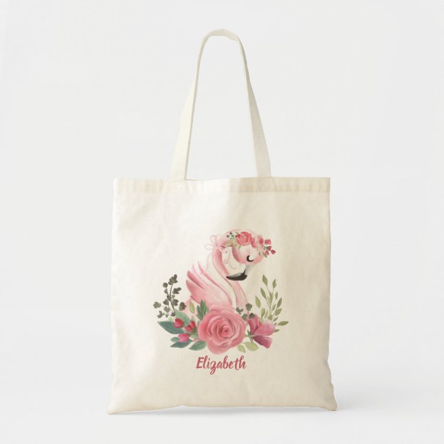 Bolsa Tote Bonito Flamingo Floral (Frente)
