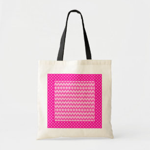 Bolsa Tote Bonito Girlie Tote Bag, Geométrica Cor-de-Rosa