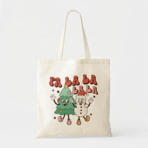 Bolsa Tote Bonito Groovy Retro Natal
