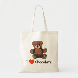 Bolsa Tote Bonito I Coração (Amor) Chocolate Urso de Teddy